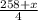 \frac{258+x}{4}