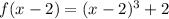 f(x-2) =(x-2)^3 + 2