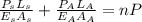 \frac{P_sL_s}{E_sA_s} +  \frac{P_AL_A}{E_AA_A} = nP