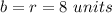 b=r=8\ units