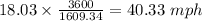 18.03\times \frac{3600}{1609.34}=40.33\ mph