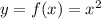 y=f(x)=x^2