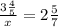 \frac{3 \frac{4}{5}}{x}=2\frac{5}{7}