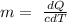 m=\ \frac{dQ}{cdT}