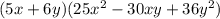 (5x+6y)(25x^{2}-30xy+36y^{2})