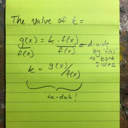 If g(x)=k•f(x), what is the value of k?