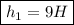 \boxed {h_1 = 9 H}