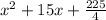 x^2 +15 x + \frac{225}{4}