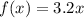 f(x)=3.2x