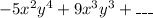 -5x^2y^4 + 9x^3y^3+\_\_\_