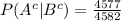 P(A^c|B^c)=\frac{4577}{4582}