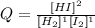 Q=\frac{[HI]^2}{[H_2]^1[I_2]^1}