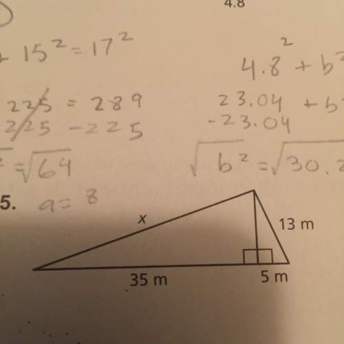Find x with the pythagorean theorem