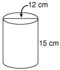 What is the volume of the following cylinder? 1,695.6 cm3 6,782.4 cm3 282.6 cm3 565.2 cm3