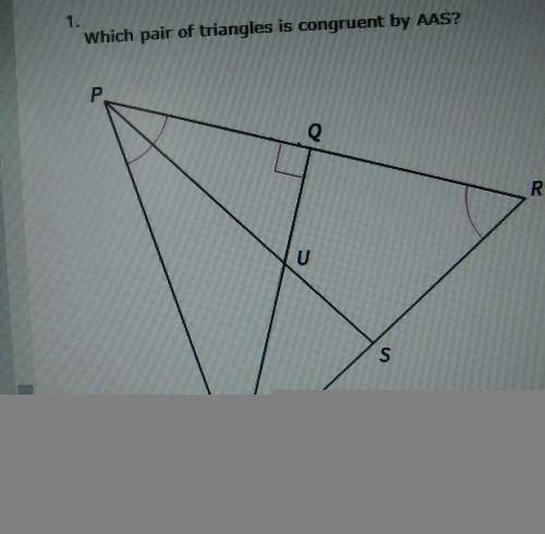 Which pair of triangles is congruent by aas