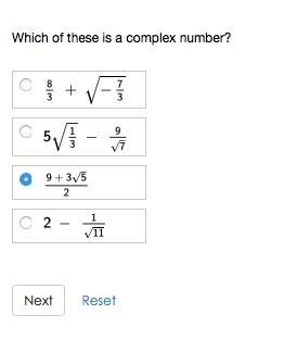 Which of these is a complex number? !