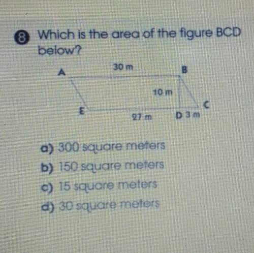 Which is the area of the figure bcd below