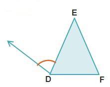 Which statement is true regarding the angles in the figure below? a) angle d is an exterior angle