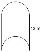 What does the perimeter of this figure consist of? semicircle = __ line segments = __