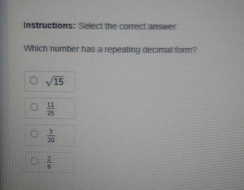 Which number has a repeating decimal form?
