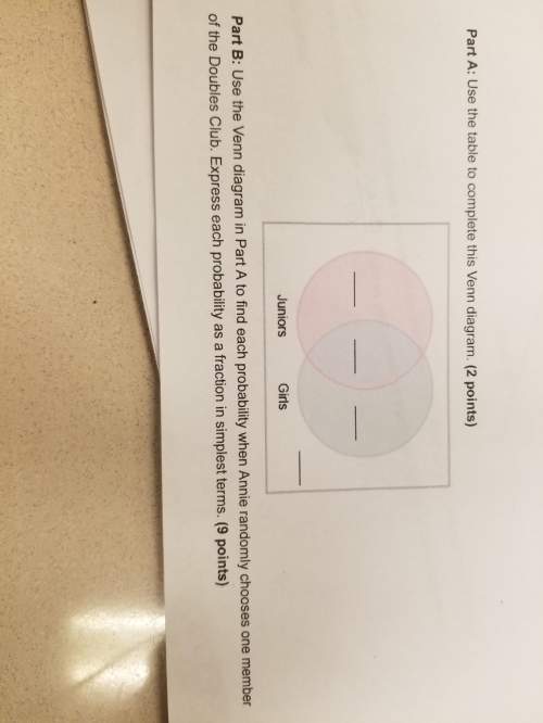 Use the venn diagram in part a to find each probability when annie randomly chooses one member of th