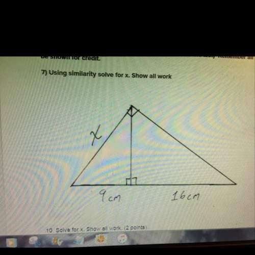 Using similarity solve for x. show all work