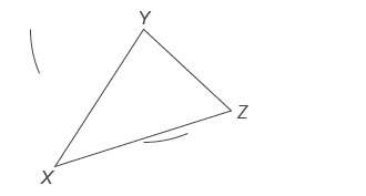 Frank is constructing the circumscribed circle for △xyz. he has already used his compass and straigh