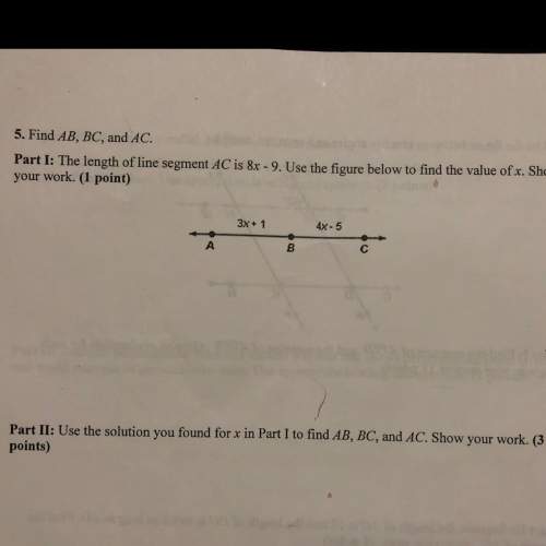 What is the length of line segment ac is 8x-9.