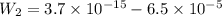 W_2=3.7\times 10^{-15}-6.5\times 10^{-5}