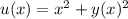 u(x)=x^2+y(x)^2