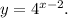 y=4^{x-2}.