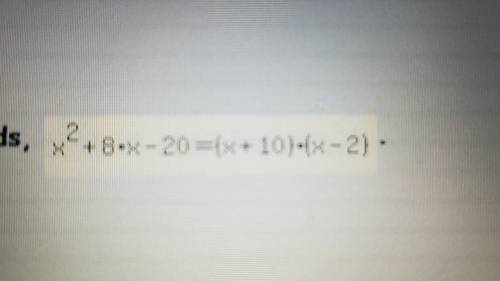 If x-10 is a factor. of x^2-8x-20,what is the other factor