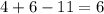 4+6\cdoty-11\cdoty=6