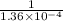 \frac{\textup{1}}{\textup{1.36}\times10^{-4}}