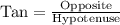 \text{Tan}=\frac{\text{Opposite}}{\text{Hypotenuse}}