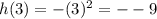 h(3)=-(3)^2=--9