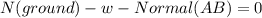 N(ground)-w-Normal(AB)=0