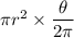 \pi r^2\times \dfrac{\theta}{2\pi}