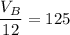 \dfrac{V_B}{12}=125