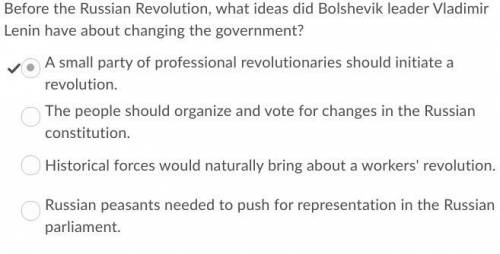 Before the russian revolution, what ideas did bolshevik leader vladimir lenin have about changing th