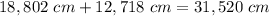 18,802\ cm+12,718\ cm=31,520\ cm