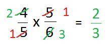 Solve by cross-cancelling:  4/5 x 5/6  meh plz