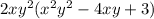 2xy^2(x^2y^2-4xy+3)