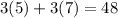 3(5)+3(7)=48