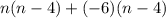 n(n-4)+(-6)(n-4)