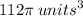 112\pi \:  {units}^{3}