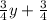 \frac{3}{4}y+ \frac{3}{4}