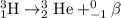 _1^3\textrm{H}\rightarrow _{2}^{3}\textrm{He}+_{-1}^0\beta