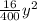 \frac{16}{400}  y^{2}