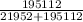 \frac{195112}{21952+195112}